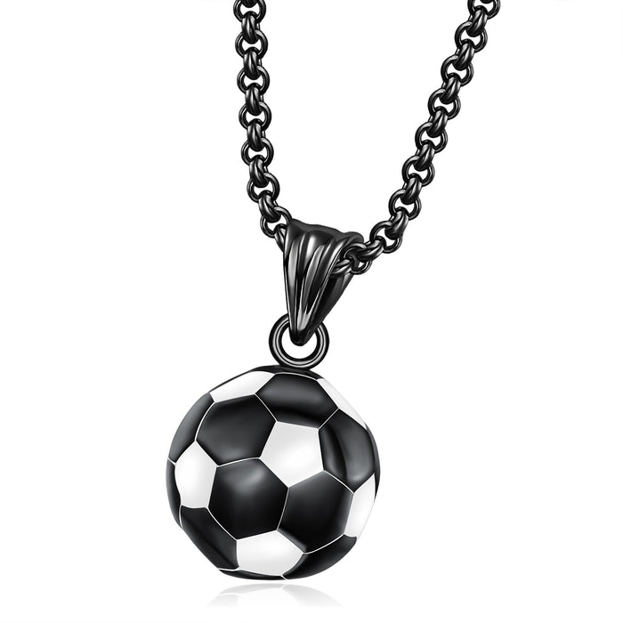 Wholesale Stainless Steel Jewelry Football Necklace Pendant JDC-NE-BM002