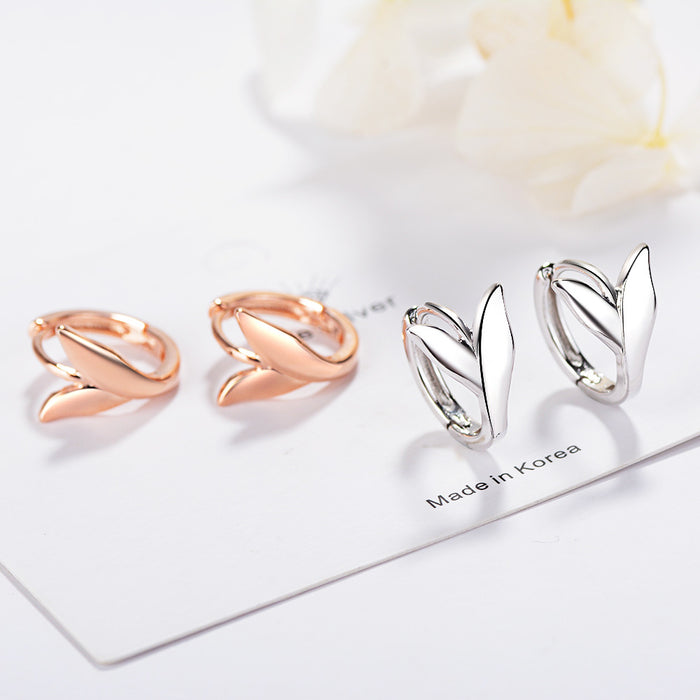 Wholesale Earrings Copper Simple Mermaid Tail Ear Buckles JDC-ES-XZS014