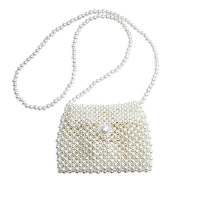 Wholesale Highlight Pearl Braided Bag Evening Acrylic Clutch JDC-HB-WangC008