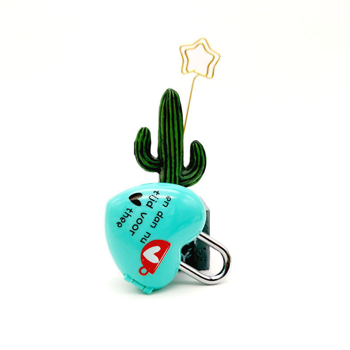 Wholesale Random Heart Shaped Zinc Alloy Cartoon Mini Combination Lock JDC-LC-JinYi001