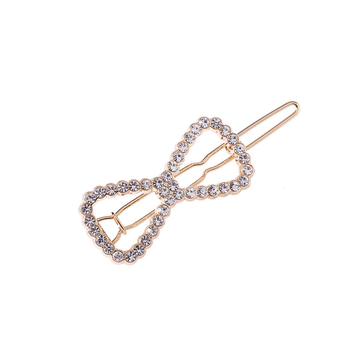 Wholesale Hair Clips Alloy Plating Hollow Bow Knot Pearl JDC-HC-Jingjie031