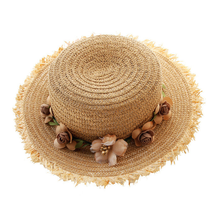 Wholesale Garland Straw Sun Hat MOQ≥2 JDC-FH-BeX003