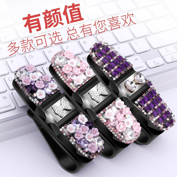 Wholesale Car Accessories ABS Diamond Car Glasses Clips JDC-CA-LanYu012