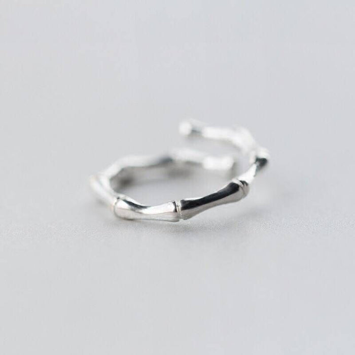 Wholesale Rings Silver Plated Bamboo Adjustable JDC-RS-Congz004