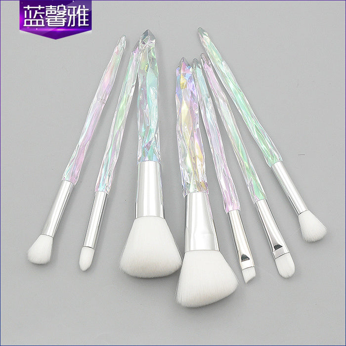 Wholesale 7pcs Crystal Glass Diamond Clear Handle Makeup Set MOQ≥3 JDC-MB-LXY003