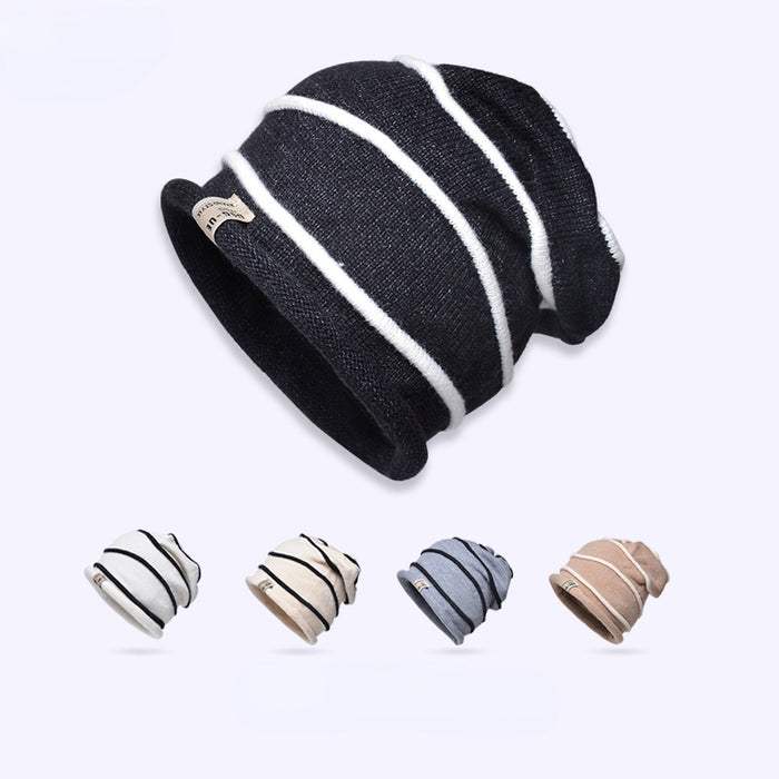 Wholesale Hat Acrylic Striped Crimped Pullover Hat MOQ≥2 JDC-FH-BG012