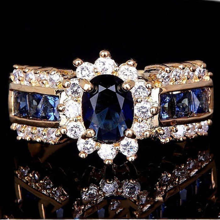 Jewelry WholesaleWholesale Inlaid Blue Red Zircon Alloy Rings JDC-RS-QiK020 Rings 七可 %variant_option1% %variant_option2% %variant_option3%  Factory Price JoyasDeChina Joyas De China