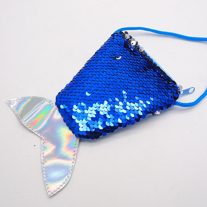 Wholesale sequin coin purse lanyard coin purse small purse for kids JDC-WT-YueC001