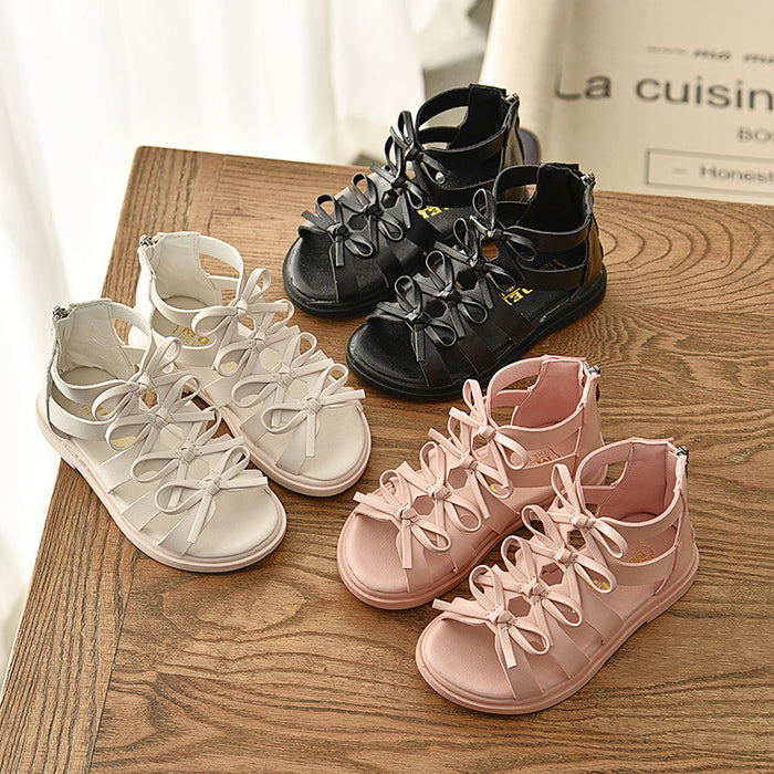 Wholesale Girls Sandals Soft Leather Roman Shoes Sandals JDC-SD-MaiQ001