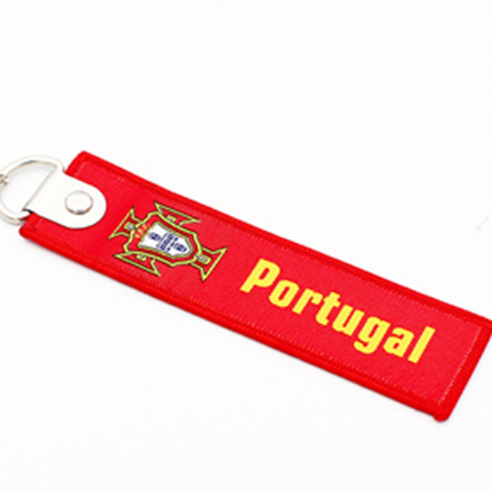 Wholesale Keychain Cartoon Football Sports Spain Portugal Keychain MOQ≥2 JDC-KC-FeiX001