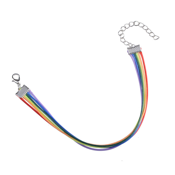 Wholesale men's bracelet Simple rainbow color bracelet comrades JDC-BT-ZhuL002