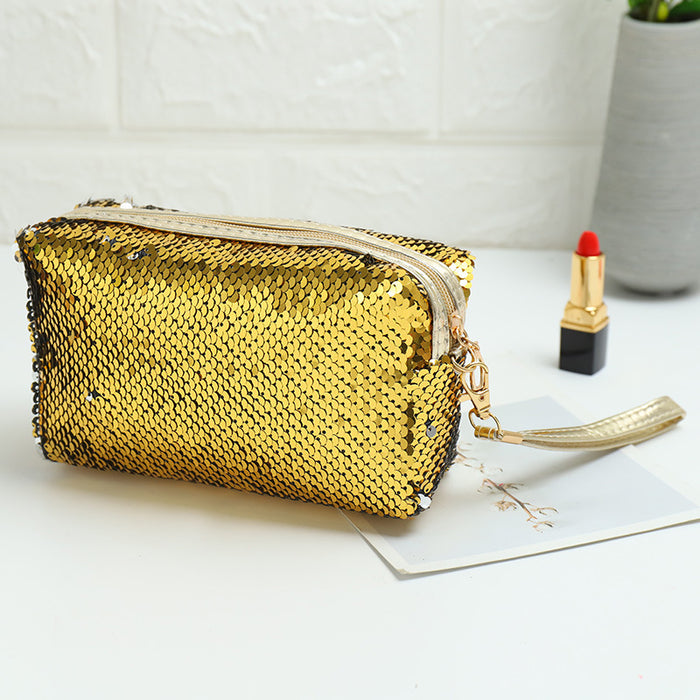 Wholesale Cosmetic Bag Sequin Large Capacity Travel Multifunctional JDC-CB-XinYi002