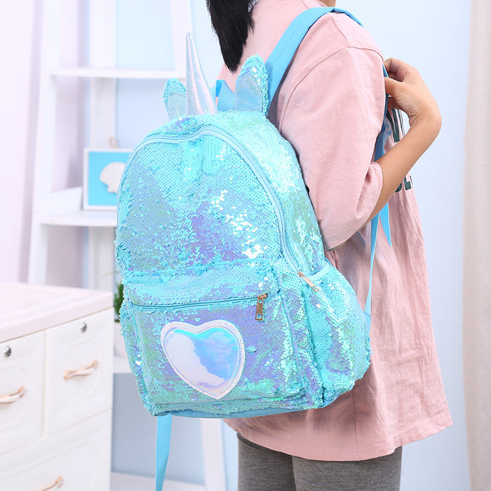 Wholesale Large Capacity Sequin Backpack MOQ≥2 JDC-BP-SMS004