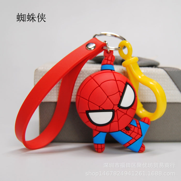 Keychains al por mayor para mochilas 3D Spider-Man Iron Man Captain America (M) MOQ≥2 JDC-KC-JYF009