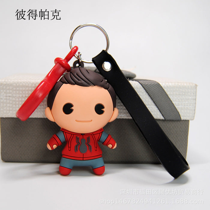 Wholesale Keychains For Backpacks 3D Spider-Man Iron Man Captain America (M) MOQ≥2 JDC-KC-JYF009