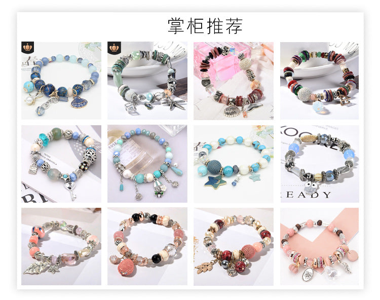 Wholesale Bracelet Rose Quartz Beads Turn Luck Beads MOQ≥2 JDC-BT-WengW007