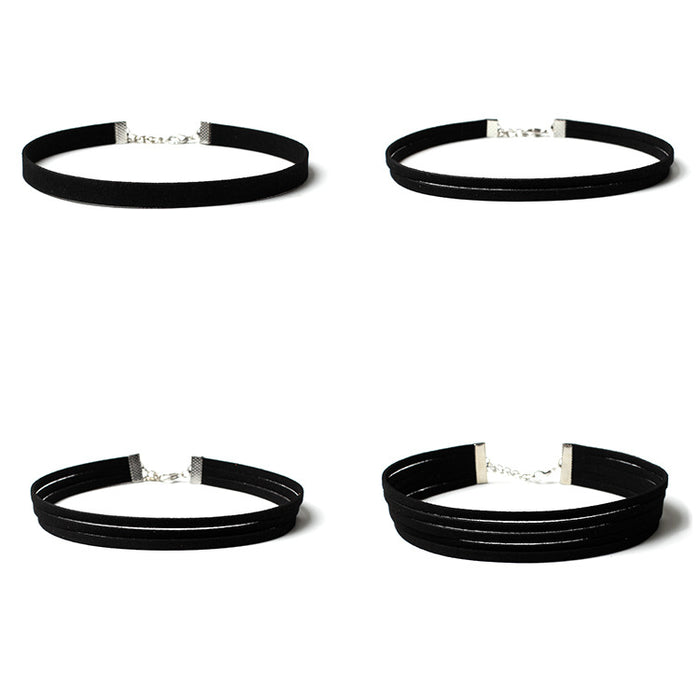 Wholesale Necklace Leather Dark Necklace Combination Set MOQ≥2 JDC-NE-YiR007