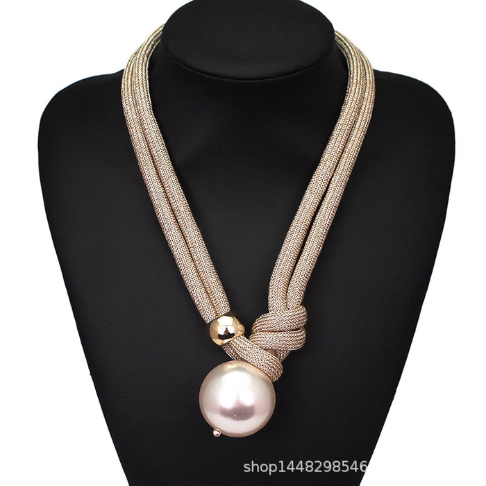 Collar versátil al por mayor Pearl Long Pearl Ajustable JDC-Ne-HSD001