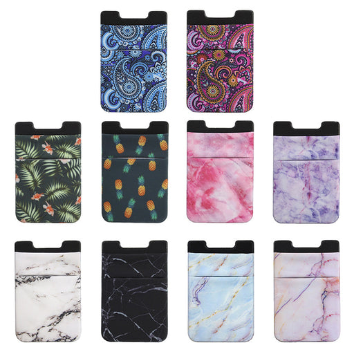 Jewelry WholesaleWholesale Stretch Lycra Marble Phone Sticker Card Holder MOQ≥2 JDC-PC-YouY001 Phone Cases 悠悦 %variant_option1% %variant_option2% %variant_option3%  Factory Price JoyasDeChina Joyas De China