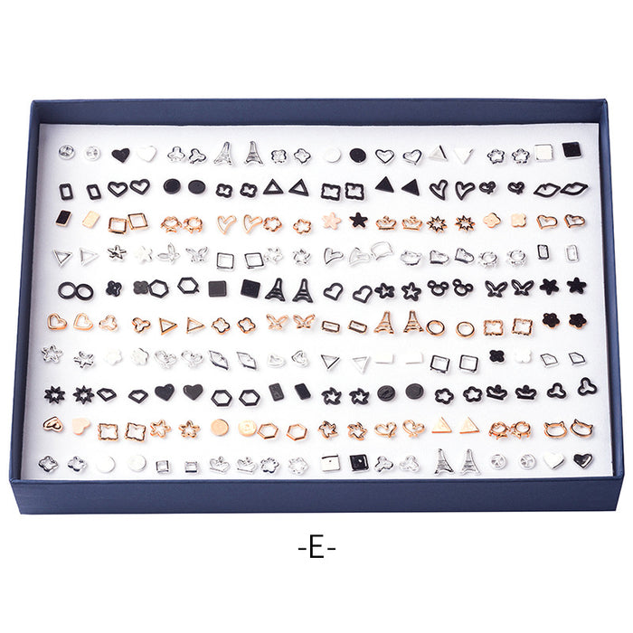 100 pares al por mayor pendientes en caja de cerámica suave Aceite de goteo JDC-ES-MDD014