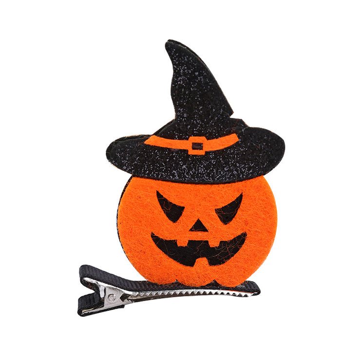 Wholesale Hair Clip Felt Cat Pumpkin Bat Hair Clip for Halloween JDC-HC-GangL005