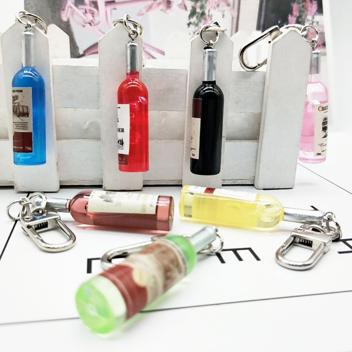 Keychains al por mayor para mochilas de mochilas con botella de vino acrílico MOQ≥10 JDC-KC-YY032