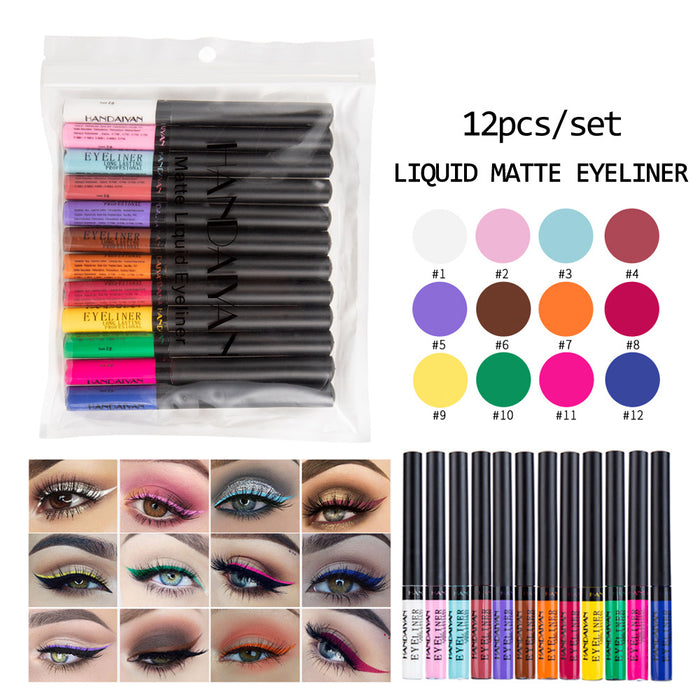 Wholesale color matte liquid eyeliner 12pcs set JDC-SH-HDY006