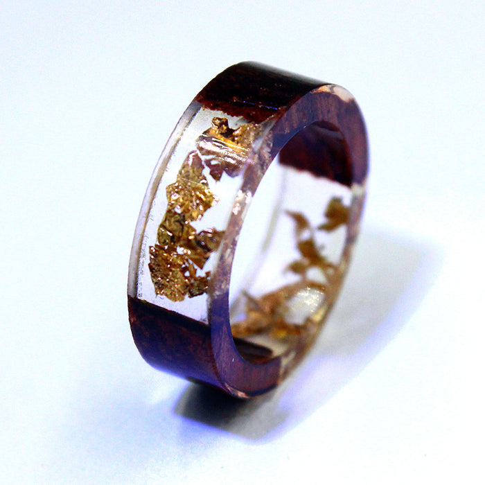 Wholesale Wood Luminous Amber Rings MOQ≥2 JDC-RS-PingD002