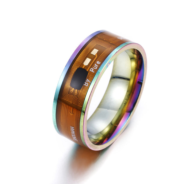 Wholesale Chip NFC Smart Titanium Steel Ring JDC-RS-ShouM002