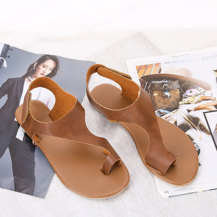 Wholesale Sandals Women Low Heel Ankle Velcro Plus Size JDC-SD-WuS002