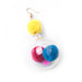 Jewelry WholesaleWholesale Clear Ball Colorful Hair Ball Earrings JDC-ES-GSMDD027 Earrings 萌豆豆 %variant_option1% %variant_option2% %variant_option3%  Factory Price JoyasDeChina Joyas De China