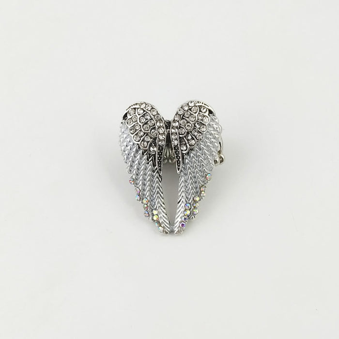 Wholesale Diamond Angel Wings Alloy Adjustable Ring JDC-RS-QiF001