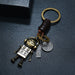 Jewelry WholesaleWholesale Hand Woven Alloy Robot Vintage Leather Keychain JDC-KC-ChiYu003 Keychains 驰誉 %variant_option1% %variant_option2% %variant_option3%  Factory Price JoyasDeChina Joyas De China