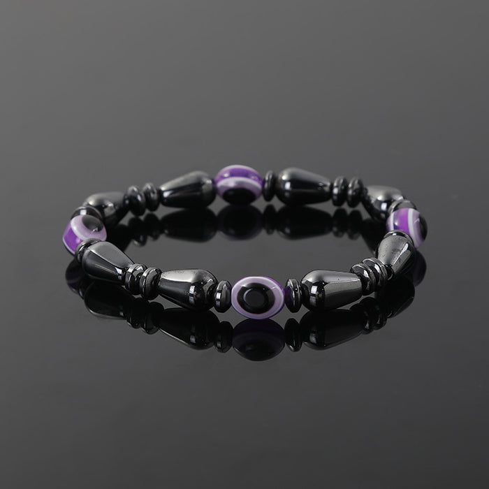 Jewelry WholesaleWholesale purple eye beads black gallstone bracelet JDC-BT-JiuL008 Bracelet 玖兰 %variant_option1% %variant_option2% %variant_option3%  Factory Price JoyasDeChina Joyas De China