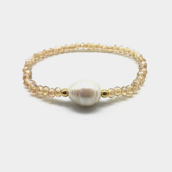 Wholesale Original Ladies Crystal Bracelet Natural Pearls JDC-BT-HuiH004