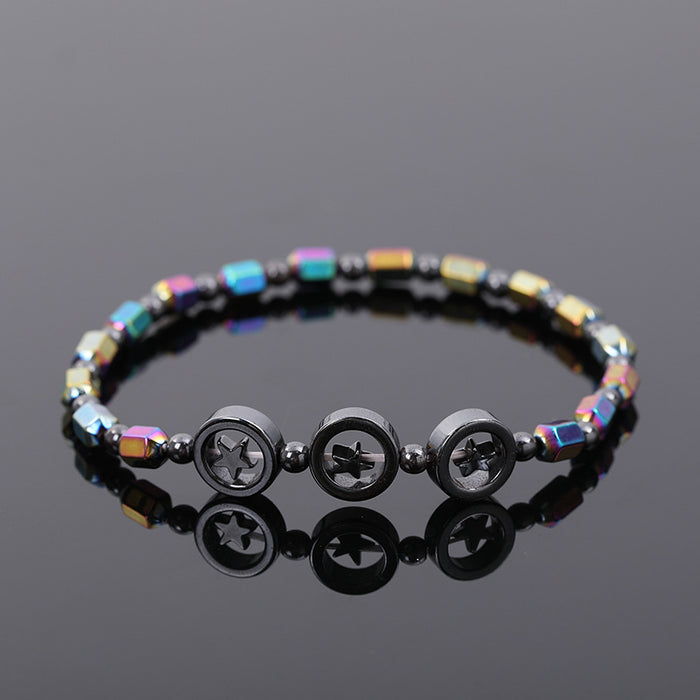 Wholesale Rice Beads Colorful Straight Tube Magnet Anklet JDC-AS-JIai001