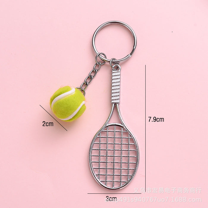 Mini mesa al por mayor Raqueta de tenis Béisbol Tenis Tennis Racket Keychain MOQ≥10 JDC-KC-Hongyi001