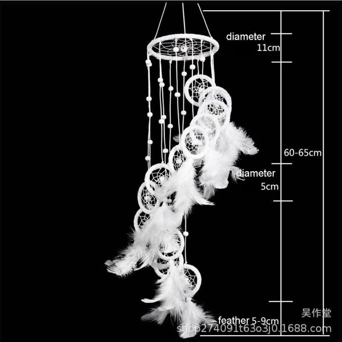 Wholesale Dreamcatcher Feather Cotton Rope Indian White Feather JDC-DC-WZT002