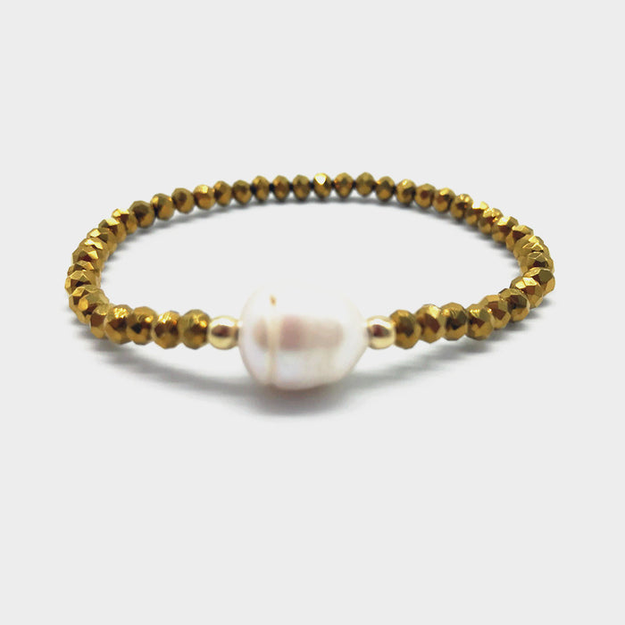 Wholesale Original Ladies Crystal Bracelet Natural Pearls JDC-BT-HuiH004