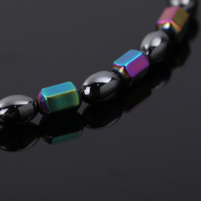 Wholesale AB Color Black Gallstone Elastic Hand Beaded Streamer Anklet JDC-AS-JIai004