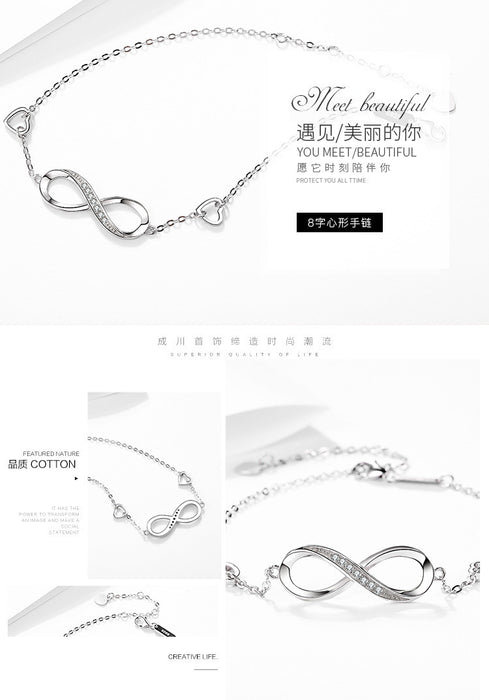 Jewelry WholesaleWholesale S925 silver 8-letter Bracelet JDC-BT-ChengC002 Bracelet 成川 %variant_option1% %variant_option2% %variant_option3%  Factory Price JoyasDeChina Joyas De China
