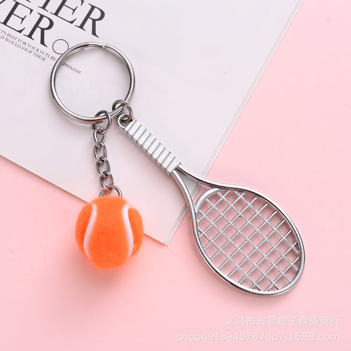 Mini mesa al por mayor Raqueta de tenis Béisbol Tenis Tennis Racket Keychain MOQ≥10 JDC-KC-Hongyi001