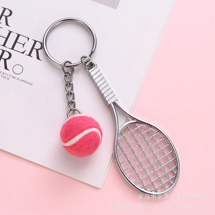 Wholesale Mini Table Tennis Racket Baseball Tennis Tennis Racket Keychain MOQ≥10 JDC-KC-HongYi001