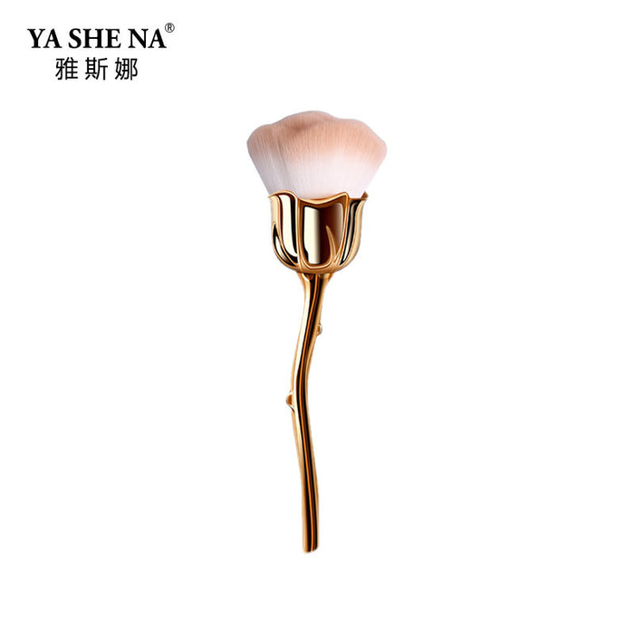 Wholesale Nylon Fiber Hair Plastic Rose Cosmetic Brush MOQ≥3 JDC-MB-YSN001