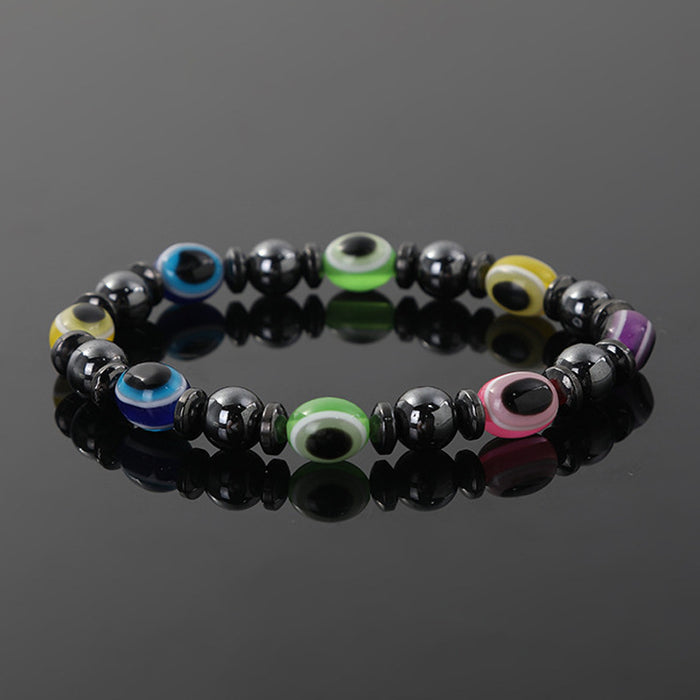 Wholesale Acrylic Eye Beads Black Gallbladder Magnet Bracelet JDC-BT-JiuL011