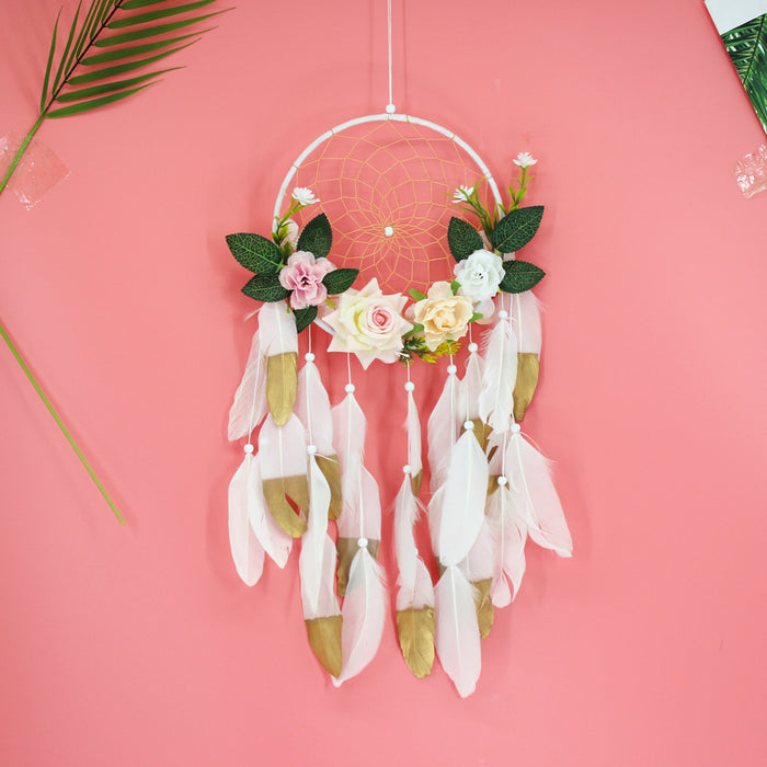 Wholesale Dream Catcher Feather Flower Wind Chime JDC-DC-MengS045