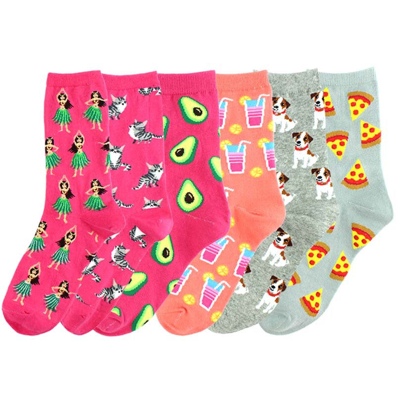 Wholesale Sock Cotton Medium Tube Cartoon Animals JDCSKXiF004