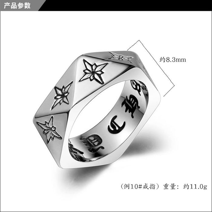 Wholesale titanium steel popcorn ring wrench finger jewelry JDC-RS-Shenj003