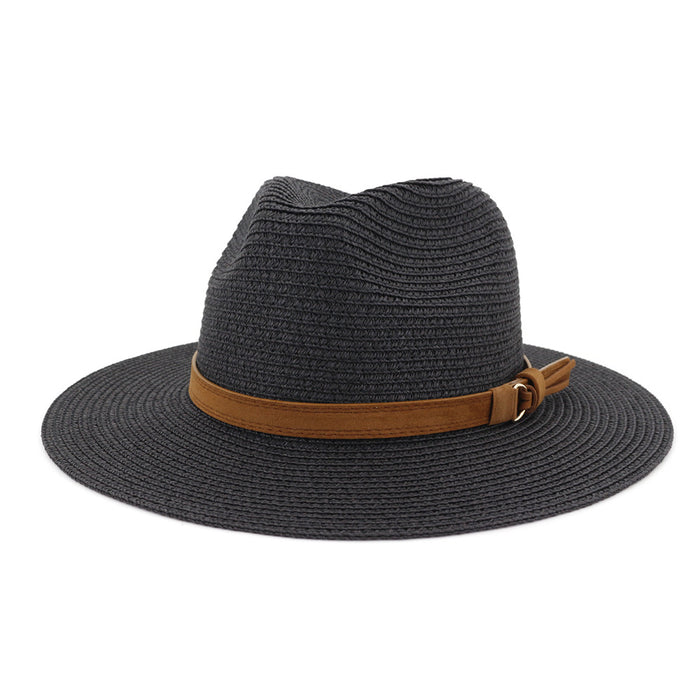 Wholesale straw hat topper women outdoor beach sunscreen sunshade JDC-FH-MShen004