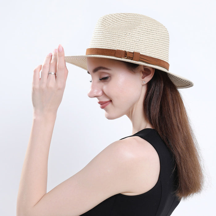 Jewelry WholesaleWholesale straw hat topper women outdoor beach sunscreen sunshade JDC-FH-MShen004 Fashionhat 莫绅 %variant_option1% %variant_option2% %variant_option3%  Factory Price JoyasDeChina Joyas De China